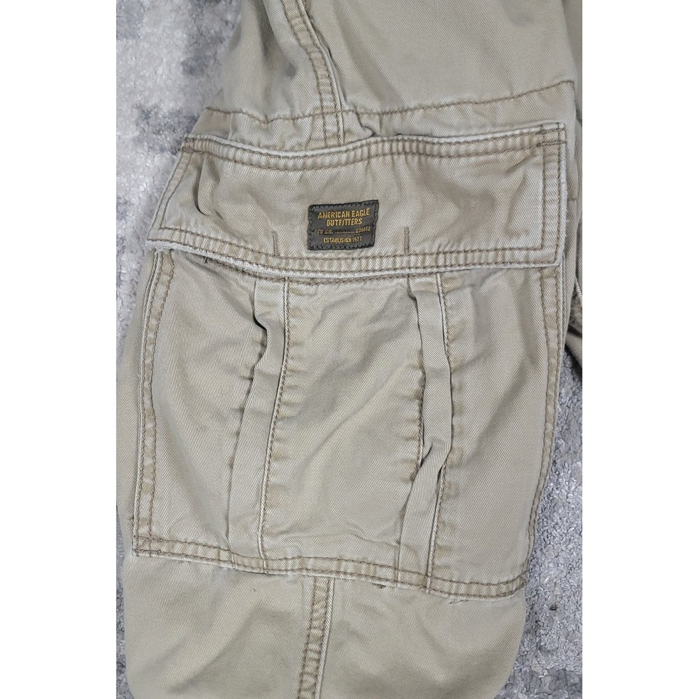 American Eagle Outfitters Brown Cargo Men's Flex Utility Drawstring Pants 34x36 - Picture 7 of 12